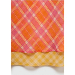 Vestido estampado combinado