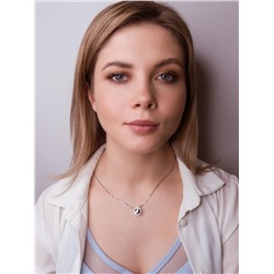 Подвеска из серебра с фианитами родированная 925 пробы 403012-981р