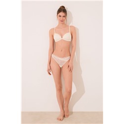 Sujetador CHARMING microfibra y encaje crema