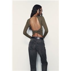 T-SHIRT WITH CUT-OUT BACK