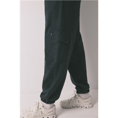 Pantalón largo carrot felpa fina gris
