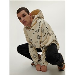 Hoodie mit durchgehendem Druck