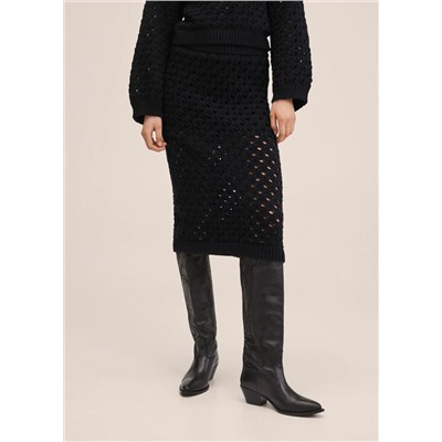 Falda punto calado -  Mujer | MANGO OUTLET Melilla
