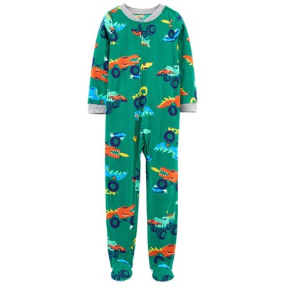 1-Piece Animals Fleece Footie PJs