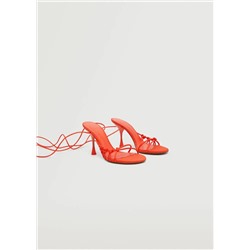 Sandalias tiras tacón -  Mujer | MANGO OUTLET Melilla