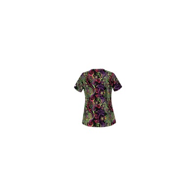 UA Imperial Garden Grey Stone Print Scrub Top