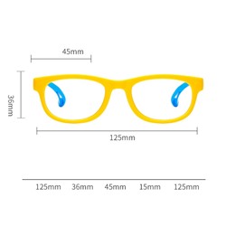 IQ10121 - Оправа компьютерная детская ICONIQ Kids S5004 С5 желтый-голубой