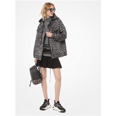 MICHAEL MICHAEL KORS Leopard-Print Scuba Anorak
