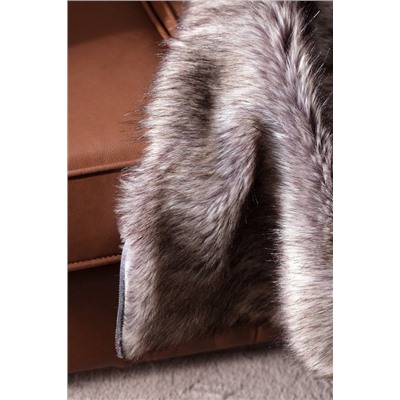 Armend Peluş Koltuk Şalı - Kahverengi