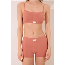 Culotte canalé seamless rosa