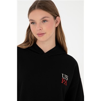 Kadın Siyah Kapüşonlu Sweatshirt