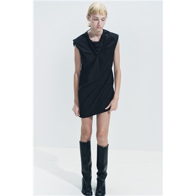 ZW COLLECTION KNOTTED SHORT DRESS