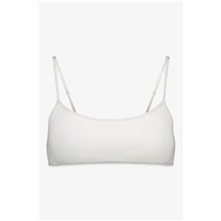 Sujetador top algodón copas extraíbles blanco