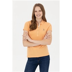 Kadın Turuncu Basic Polo Yaka Tişört