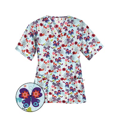 Happy Scrubs® Oh Happy Day Amazing Aqua Scrub Top