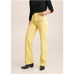 Vaqueros rectos tiro alto -  Mujer | MANGO OUTLET España