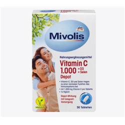 Vitamin C 1000 + D3 + Selen Depot 30 St, 42 g