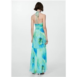 Vestido halter estampado