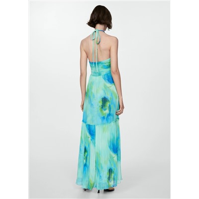 Vestido halter estampado