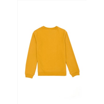 Erkek Çocuk Hardal Basic Sweatshirt