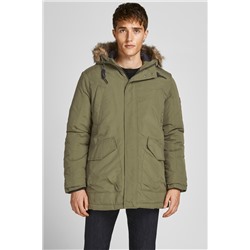 Chaqueta con capucha Caqui