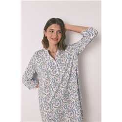 Camisola manga 3/4 floral verde