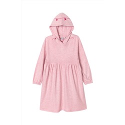 Vestido con capucha Rosa jaspeado