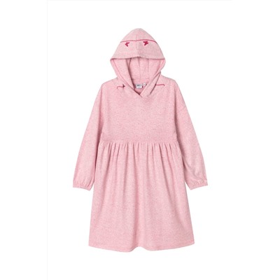 Vestido con capucha Rosa jaspeado