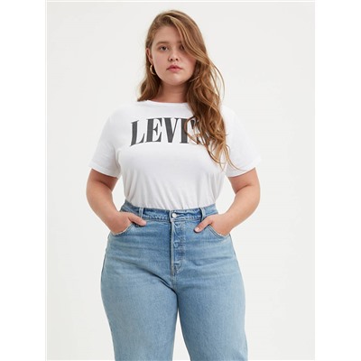 SERIF LOGO GRAPHIC TEE SHIRT (PLUS SIZE)