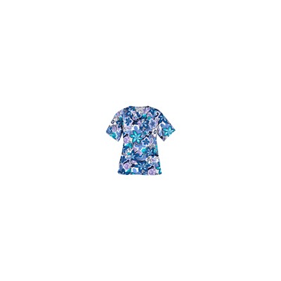 UA Swirling Flowers Navy Print Scrub Top