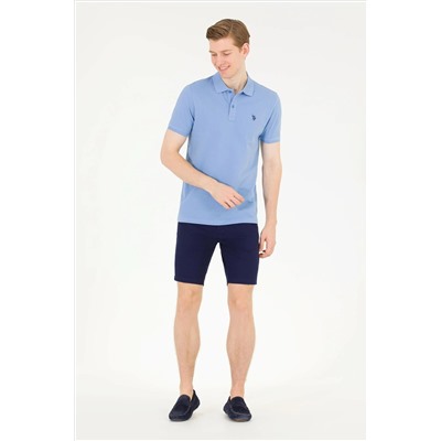 Erkek Koyu Mavi Basic Polo Yaka Tişört