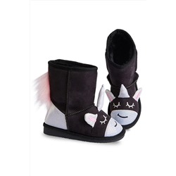 Denokids Siyah Unicorn Kız Çocuk Bot CFF-23S1-021
