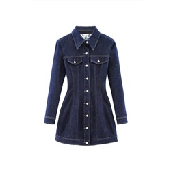 Vestido camisero vaquero Azul marino