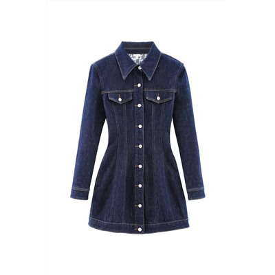 Vestido camisero vaquero Azul marino