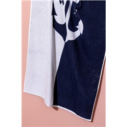 Anchor %100 Pamuk Plaj Havlusu - Lacivert - 75x160 cm