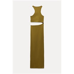 CUT-OUT RIBBED DRESS