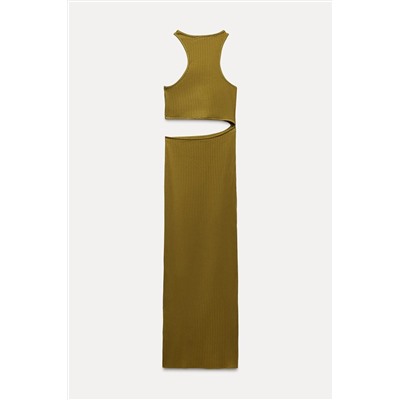 CUT-OUT RIBBED DRESS