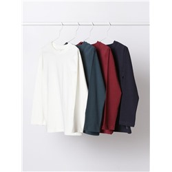 PACK OF 4 PLAIN LONG SLEEVE T-SHIRTS.