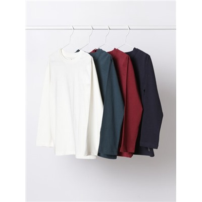 PACK OF 4 PLAIN LONG SLEEVE T-SHIRTS.