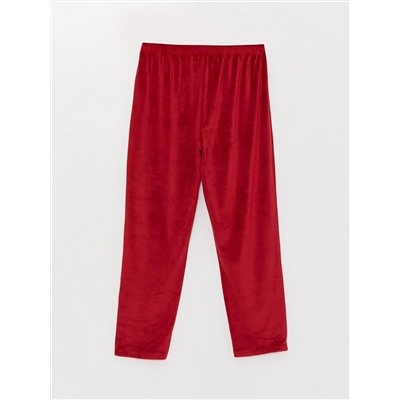 LC Waikiki Bisiklet Yaka Desenli Uzun Kollu Kadın Kadife Pijama Takımı, LCW DREAM                                            
                                            Bisiklet Yaka Desenli Uzun Kollu Kadın Kadife Pijama Takımı