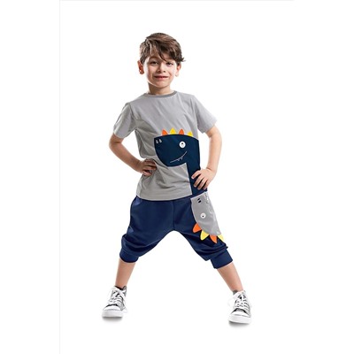 Denokids Fermuar Ağızlı Dino Baggy Takım CFF-19Y1-197