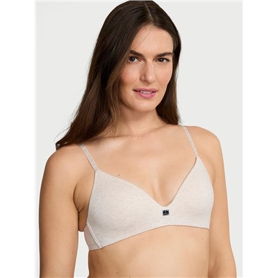 THE T-SHIRT Cotton Logo Hardware Lightly Lined Wireless Bra