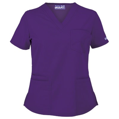Butter-Soft Scrubs by UA™ 4-Pocket V-Neck Top