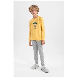 Defacto Erkek Çocuk Baskılı Uzun Kollu Pijama Takımı B2287A823WN