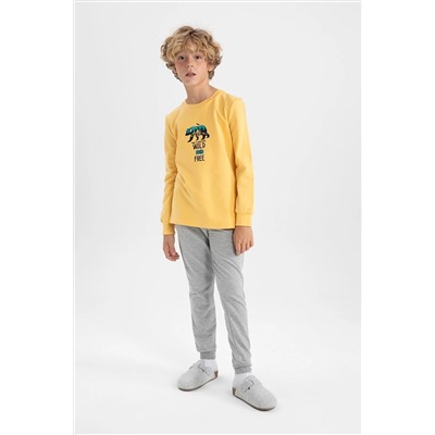 Defacto Erkek Çocuk Baskılı Uzun Kollu Pijama Takımı B2287A823WN