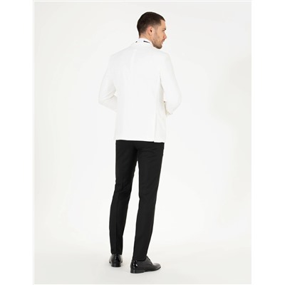 Beyaz Ex. Slim Fit Smokin Damatlık