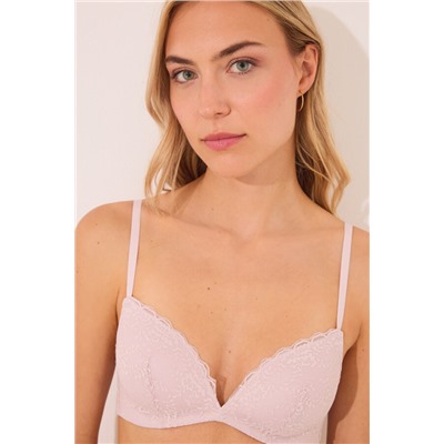 Sujetador triangular CHARMING encaje rosa