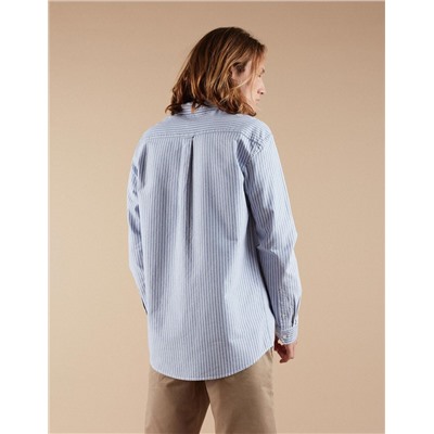 Striped Oxford Shirt, Men, Blue