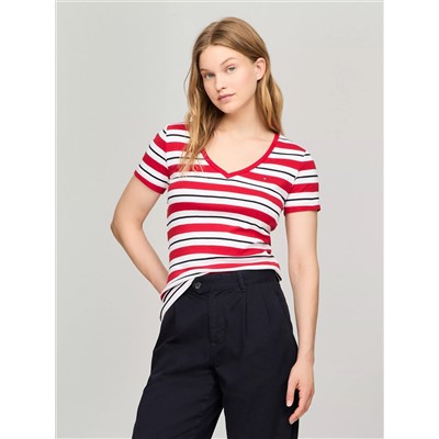 Stripe V-Neck Favorite T-Shirt