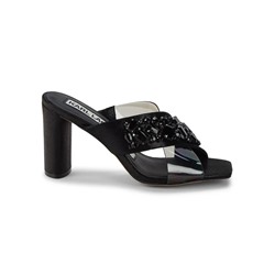 KARL LAGERFELD PARIS Rissa Embellished Leather Sandals